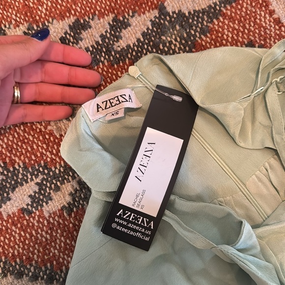 NWT Azeeza Rachel Midi Dress in Seaglass size XS - Picture 6 of 6